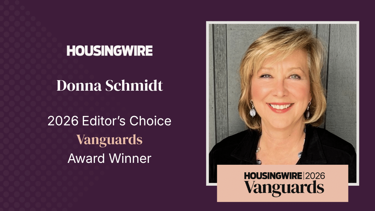Donna Schmidt Named a 2026 HousingWire Vanguards Winner
